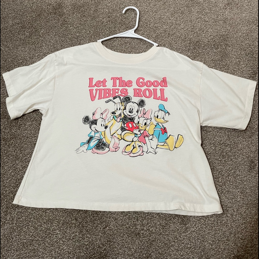 Womens Mickey Crop Top Shirt